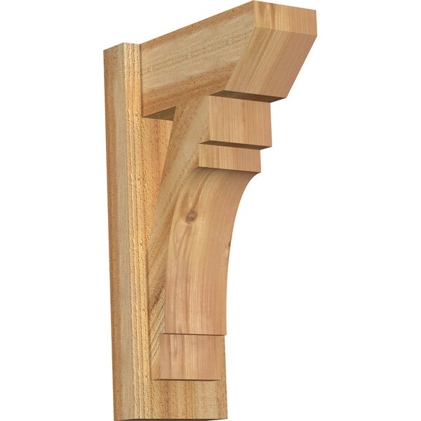 Ekena Millwork Merced Slat Rough Sawn Outlooker, Western Red Cedar, 6"W x 12"D x 20"H OUT06X12X20MRC06RWR - main